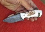 Handcrafted Damascus Steel EDC Knife – Premium Cowboy Sheath Knife Custom - ZB Knives Store