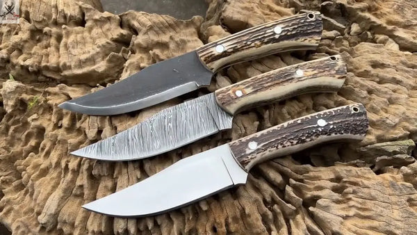 💯% Custom Handmade Full Tang Damascus Steel/High Carbon Steel/ J2 Steel Skinning knives ZB Knives Store