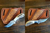 Custom Handmade western knife and sheath with Rasp Tool Steel Blade & Antler Horn Handle – 6.25"