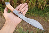 Best Kukri Knife – 12" Custom Handmade Damascus Steel Blade - ZB Knives Store
