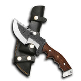 Custom Hand Forged Steel Best Survival Camping Tracker Knife | Rosewood Handle | 10.5 Inches | Leather Sheath - ZB Knives Store