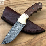 DAMASCUS STEEL HANDMADE HUNTING SKINNER BUSHCRAFT KNIFE 8 INCHES ZB Knives Store