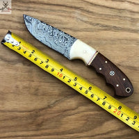 DAMASCUS STEEL HANDMADE HUNTING SKINNER BUSHCRAFT KNIFE 8 INCHES ZB Knives Store