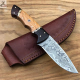 DAMASCUS STEEL HANDMADE HUNTING SKINNER BUSHCRAFT KNIFE 8.5 INCHES ZB Knives Store