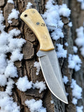 Deer Skin Best Knife – High Carbon Steel Blade With Camel Bone Handle - ZB Knives Store