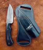 7.75" Inches HAND FORGED Full high carbon Steel Skinning Knife+ Leather sheath