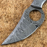 DAMASCUS STEEL HANDMADE HUNTING SKINNER BUSHCRAFT KNIFE