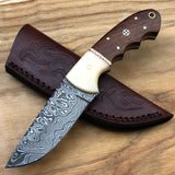 DAMASCUS STEEL HANDMADE HUNTING SKINNER BUSHCRAFT KNIFE 8 INCHES