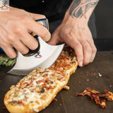 Handmade J2 Steel Ulu Knife for Indoor/Outdoor Kitchen or Camping Cutlery colour sheet Wood Pizza 🍕 Cutting Slicer 🎁😉 - ZB Knives Store