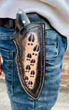 Handmade Deer Knife – 3.90" Damascus Blade with Buffalo Horn Handle & Belt Loop Sheath - ZB Knives Store