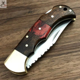 SET OF TWO HANDMADE HUNTING FOLDING POCKET KNIFE ZB Knives Store