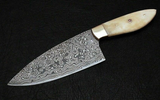 CUSTOM HANDMADE DAMASCUS STEEL CHEF KNIFE CAMEL BONE