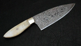 CUSTOM HANDMADE DAMASCUS STEEL CHEF KNIFE CAMEL BONE