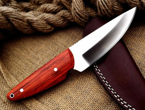 CUSTOM HANDMADE D2 STEEL HUNTING KNIFE Handle Material , multi micarta