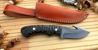 CUSTOM HANDMADE  H.C STEEL KNIFE/ MICARTA TANG WORK HANDLE