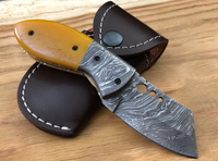 Damascus steel custom handmade pocket folding knife