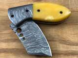 Damascus steel custom handmade pocket folding knife