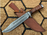 Damascus Steel Custom Handmade Hunting Bowie knife 16 inches