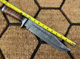 Damascus Steel Custom Handmade Hunting Bowie knife 16 inches