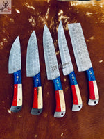  Texas flag handles kitchen knives