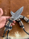 Valhalla Knife - Norse Handcrafted Blade & Antler Horn Handle - ZB Knives Store