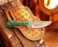 Western Belt Knife - 8" Handmade Rasp Steel Blade ZB Knives Store