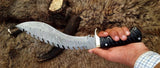 Best Kukri Knife - Handcrafted Damascus kukri Blade & Buffalo Horn Handle - ZB Knives Store