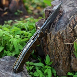 EDC Tracker Folding Pocket Knife - Handmade Damascus Steel - ZB Knives Store