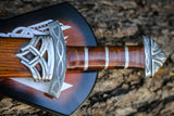 Damascus Viking Sword of Kings – 'Northman' Hand - Forged Norse Battle Blade w/ wooden Scabbard - ZB Knives Store