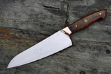 14" Inches HAND FORGED Full Tang D2 Steel Chef knife+ Leather Sheath