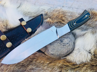 13" Inches HAND FORGED Full Tang D2 Steel Chef knife+ Leather sheath