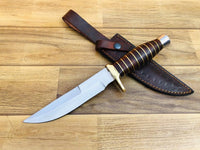 12" Inches HAND FORGED Full Tang D2 Steel Hunting Knife+ Leather sheath