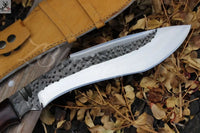 18" Inches HAND FORGED Full Tang 1095 High Carbon steel Kukri Knife + leather sheath ZB Knives Store