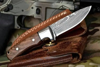 Custom Handmade Damascus Steel Skinner Knife - ZB Knives Store