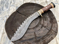 Custom Handmade Forged Custom Handmade Damascus Steel Khukuri Knife - ZB Knives Store