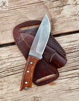 8" Inches HAND FORGED Full Tang 1095 High Carbon Steel Skinning Knife+ Leather Sheath ZB Knives Store