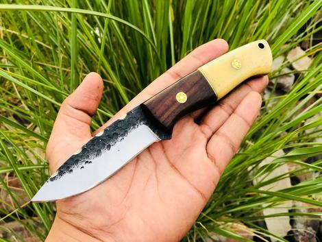 Custom Handmade 1095 Hammer Forged Skinner Knife - ZB Knives Store