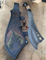 Most Selling 17.5”Handmade Heavy Duty Hand Forged  High Carbon Steel knife ZB Knives Store