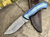 Damascus Steel Deer Skinning Knife - ZB Knives Store